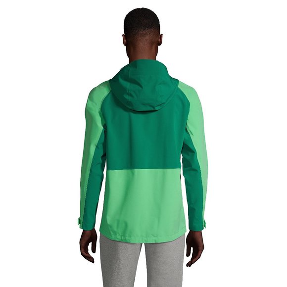 Land's Mens Waterproof Packable Rain Jacket Green Rain coat windbreaker size L - Picture 3 of 11